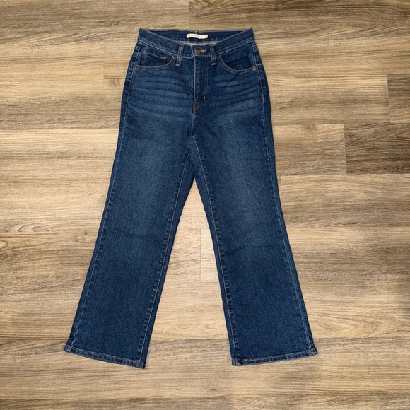 Levi's Denim - Levi's High Waisted Crop Flare Dark Wash Women's 27